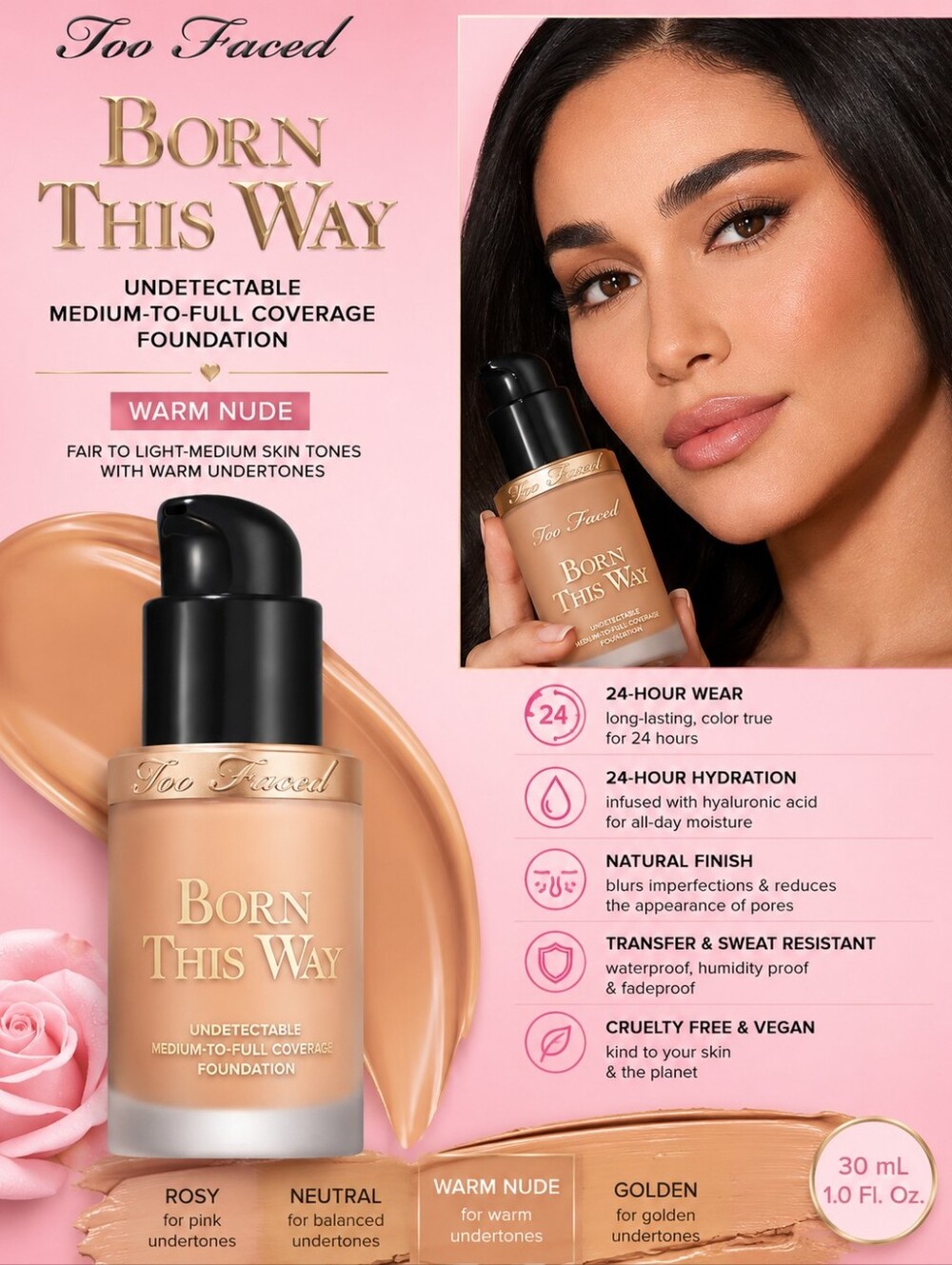 Too Faced Born This Way Foundation – Warm Nude